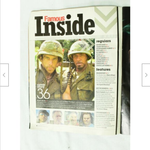 FAMOUS Cineplex Movie Guide Magazine Aug 2008 #8 Robert Downey Jr Costner Ford - Picture 2 of 8
